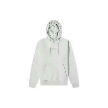 Adidas Originals Трилистник с логотипом Пуловер с капюшоном Мужские топы Голубой HM2653 S