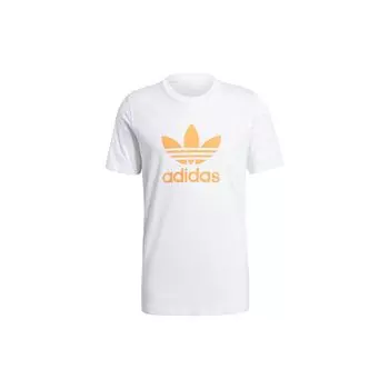 Adidas Originals Трилистник с логотипом Спортивная футболка с круглым вырезом Мужские топы Белый GN3486 XL