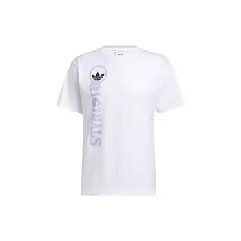 Adidas Originals Трилистник с логотипом Спортивная футболка с круглым вырезом Мужские топы Белые H32308 XL