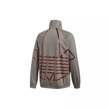 Adidas Originals Трилистник с логотипом Спортивная куртка с воротником-стойкой Мужская куртка Серая FS7332 XS