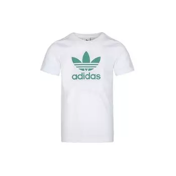 Adidas Originals Трилистник с надписью Logo Футболка с круглым вырезом Мужские топы Белые FM3789 XL