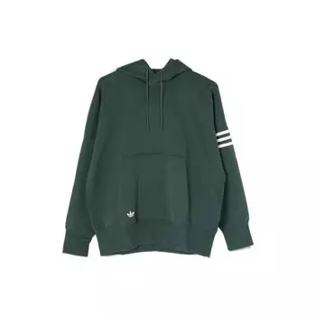 Adidas Originals Трилистник с однотонным логотипом и худи на шнурке с длинными рукавами, топы унисекс, зеленый HR8654 XXL