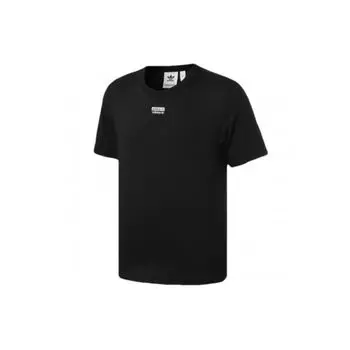 Adidas Originals Трилистник Спортивная футболка с коротким рукавом Мужские топы Черные FM2287 XS