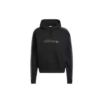 Adidas Originals Трилистник в полоску Пуловер с капюшоном Мужские топы Черный H31284 L