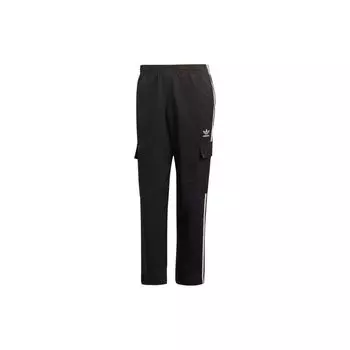 Adidas Originals Трилистник в полоску с логотипом и карманами, прямые повседневные брюки, мужские брюки, черные HR3364 XXL
