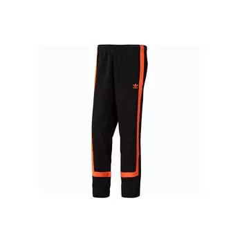 Adidas Originals Вязаные спортивные штаны со средней талией Мужские брюки Черный Оранжевый GK0654 L