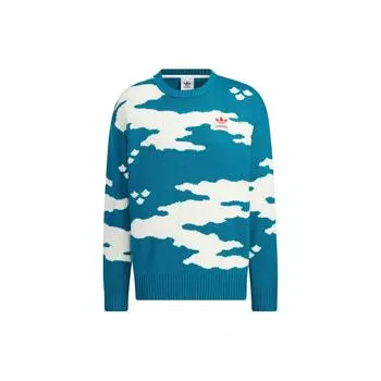 Adidas Originals Вязаный пуловер с вышивкой и узором, свитер унисекс, зеленый JE9189 XXXL