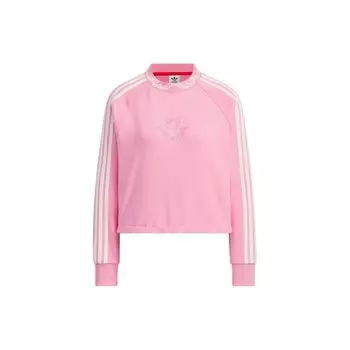 Adidas Originals X Feifei Ruan Классический трехполосный свитшот с круглым вырезом Женские топы Розовый IX4229 XS