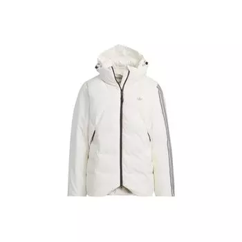 Adidas Originals X Hamcus Полосатый свободный пуховик с цветными блоками и съемным капюшоном Верхняя одежда унисекс Белый HY6368 XXL