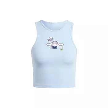 Adidas Originals x Hello Kitty Cinnamoroll Майка с мультяшным принтом Женские топы Розовый Синий JG8052 M