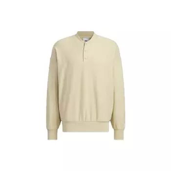 Adidas Originals X Notitle FW23 Однотонный пуловер с открытым воротником на пуговицах Спортивный свитер Топы унисекс Коричневый прерий IN1096 M