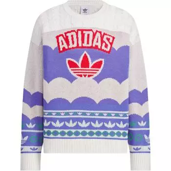 Adidas Оригиналы Осень-Зима 24 Год Змеи Ограниченная серия LNY Вязаный пуловер Серия Круглый вырез Мягкий удобный свитер унисекс свитер JL8366 S
