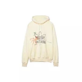 Adidas Originals X Angel Chen Коллаборация Худи спортивное с вышивкой и логотипом Женские худи Молочный GM8743 XS