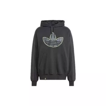 Adidas Оригиналы X Коллаборация Youth Of Paris Молодежь Парижа Осень-Зима 23 Логотип Толстовка Унисекс Толстовки Черный IU3310 XS