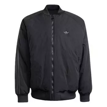 Adidas Os Bomber Повседневная свободная удобная ветрозащитная хлопковая куртка мужская куртка черного цвета JC7546 XS