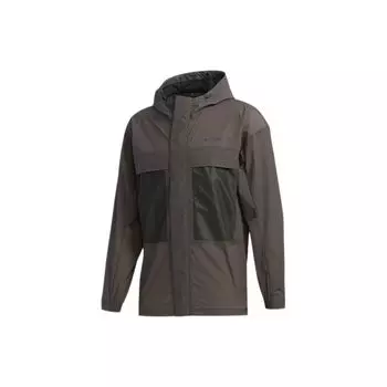 Adidas Outdoor Casual Sports Hooded Jacket Мужская верхняя одежда Темно-земляно-коричневый FN0770 L