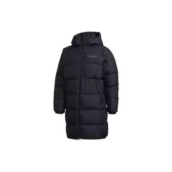 Adidas Outdoor Холодостойкая теплая куртка-пуховик средней длины с капюшоном Мужская куртка черная EH4983 M