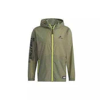 Adidas Outdoor Sports Повседневная куртка с капюшоном Мужские куртки Зеленый HB8916 S