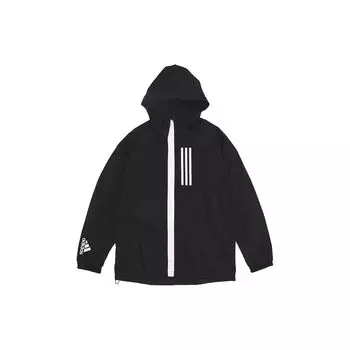 Adidas Outdoor ветрозащитная спортивная куртка с капюшоном Мужские куртки черные DZ0052 S