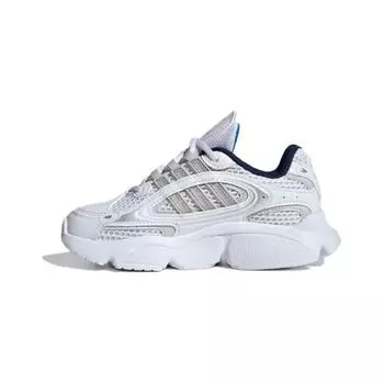 Adidas Ozmillen Elastic Lace J White Bright Blue Детские кроссовки Cloud-White Grey-One IE5558 30