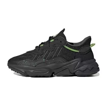 Adidas Ozweego Big Kid Люминесцентные детские кроссовки Black Core-Black Solar-Green HQ1637 36