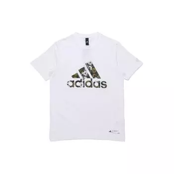 Adidas Panda Print Crew Neck Спортивная футболка Мужские топы Белые GP1849 XXL