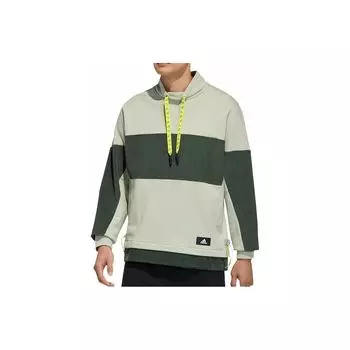 Adidas Печатный логотип Пуловер на шнурке Толстовка с цветными блоками Мужская толстовка Зеленый GP1815 M