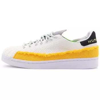 Adidas Pharrell x Superstar Patchwork — белые кроссовки унисекс Cloud-White Bold-Gold Light-Purple FY2294