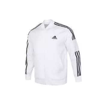 Adidas Полосатая спортивная куртка с логотипом Мужские куртки белые H14635 XXL