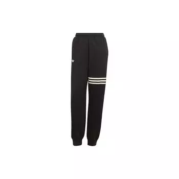 Adidas Полосатые спортивные брюки прямого кроя женские, черные HM1765 S