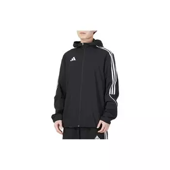 Adidas полосатый принт дышащая куртка с капюшоном мужская верхняя одежда черный HZ9066 XXXL