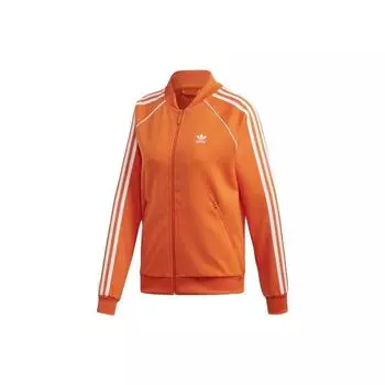 Adidas Полосатый принт воротник стойка куртка женская куртка оранжевый ED7589 S