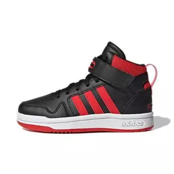 Adidas Postmove Mid J Black Vivid Red Детские кроссовки Core-Black Cloud-White GW0460 28