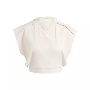 Adidas Power Aeroready Crop Training Фитнес Футболка с короткими рукавами Женские топы Льняно-коричневый IM2707 XL