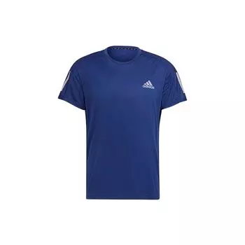 Adidas Повседневная фитнес-тренировка с круглым вырезом Спортивная футболка с коротким рукавом Мужские топы Синие H34494 S