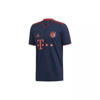 Adidas Повседневная футбольная майка с коротким рукавом и V-образным вырезом, влагоотводящая, версия Fan 19-20, выездная мужская майка, темно-синяя, ярко-красная, DW7411 XS