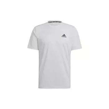 Adidas Повседневная футболка с коротким рукавом с буквенным принтом Мужские топы Белые GM5509 XXL