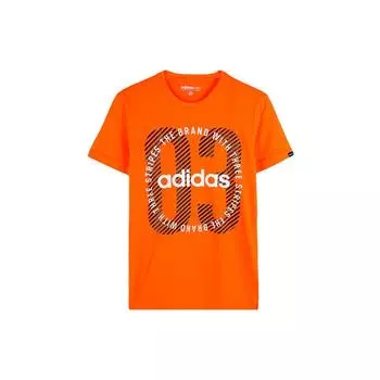 Adidas Повседневная спортивная футболка с круглым вырезом, мужские топы, оранжевая DZ7232 M