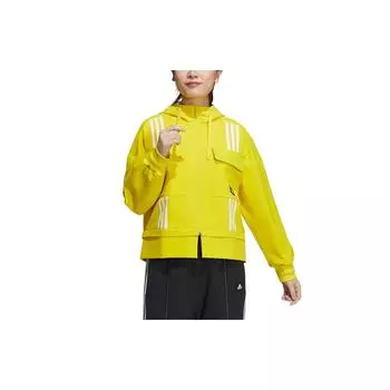Adidas Повседневная спортивная куртка с капюшоном на молнии Женские куртки Желтый GP0627 L