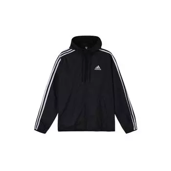 Adidas Повседневная спортивная тканая ветровка с капюшоном Мужская верхняя одежда Черный GK9026 S