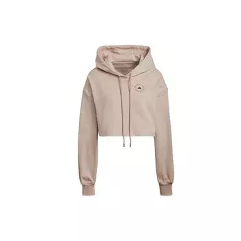 Adidas Повседневная свободная короткая толстовка с капюшоном женская толстовка розовая GL7337 L