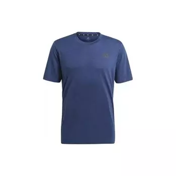 Adidas Повседневная удобная однотонная трикотажная тренировочная влагоотводящая дышащая футболка с коротким рукавом мужская футболка темно-синего цвета GR0510 XS
