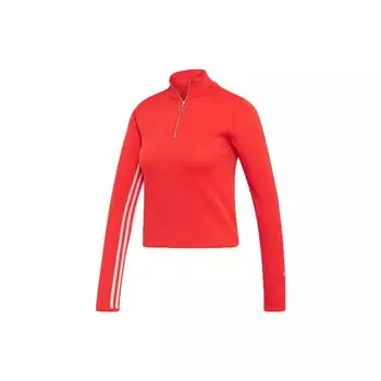 Adidas Повседневный спортивный свитер с воротником-стойкой, женский свитер, красный DU8504 XS