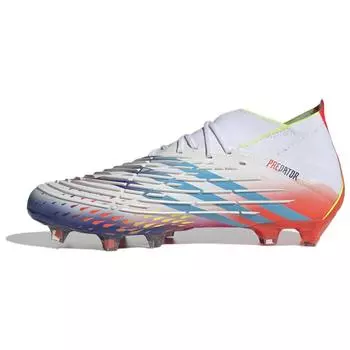 adidas Predator Edge.1 FG Al Rihla Pack — белые мужские кроссовки Cloud-White Solar-Yellow Power-Blue GW1028 45