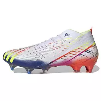 Adidas Predator Edge.1 SG Al Rihla Pack - белые мужские кроссовки Cloud-White Solar-Yellow Power-Blue GW1021 42