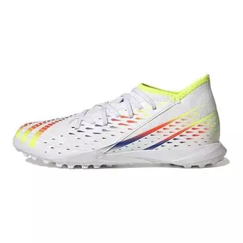 Adidas Predator Edge.3 TF J Al Rihla Pack — Белые детские кроссовки Cloud-White Solar-Yellow Power-Blue GV8502 38