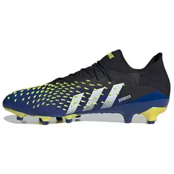Adidas Predator Freak.1 Low AG Demonskin - Черные мужские кроссовки Core-Black Cloud-White Solar-Yellow FZ3752 44