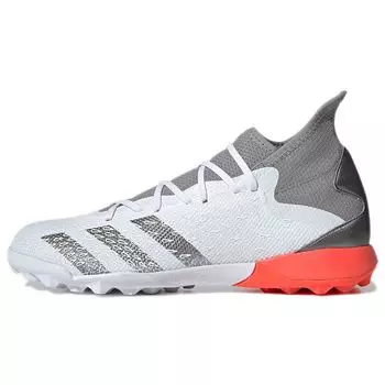 Adidas Predator Freak.3 TF White Solar Red Мужские кроссовки Cloud-White Iron-Metalic FY6309 43
