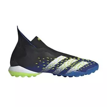 adidas Predator Freak+ Laceless TF Demonskin — черные мужские кроссовки Core-Black Cloud-White Solar-Yellow FY0753 42