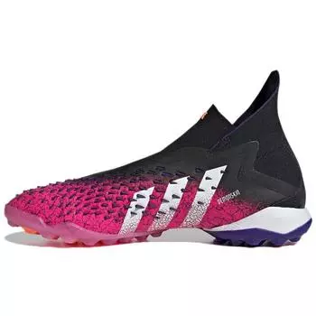 adidas Predator Freak+ Laceless TF Demonskin — шок-розовые мужские кроссовки Core-Black Cloud-White FW7239 42